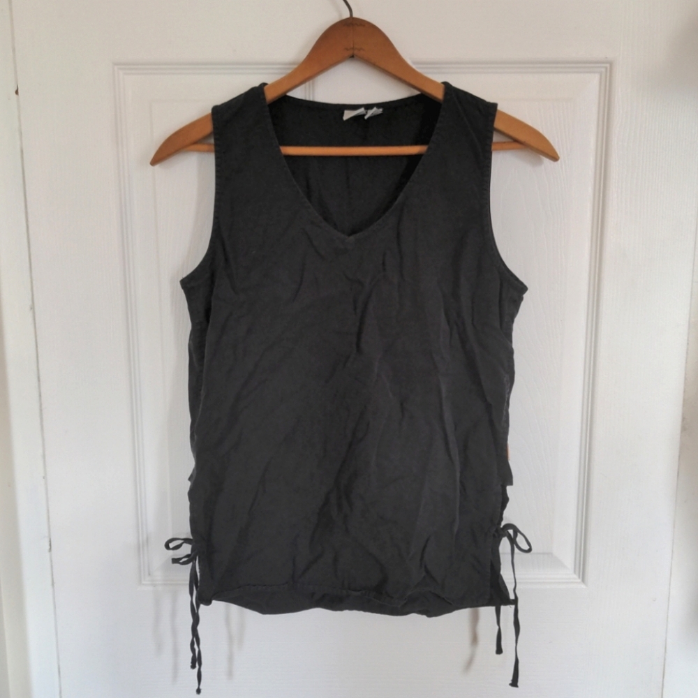 Tentree 10tree Langford Women Side Tie Tank Black Small Tencel Eco Boho